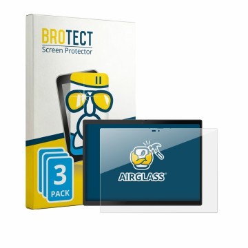 Parte frontale di una confezione del prodotto con il logo del marchio BROTECT. Accanto è raffigurato il dispositivo Lenovo Thi