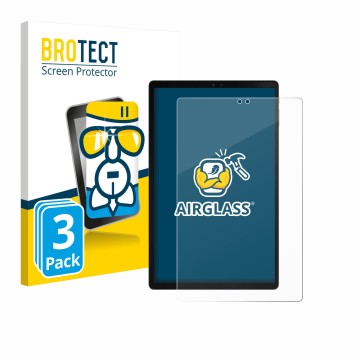 Face avant d’un emballage produit avec le logo de la marque BROTECT. À côté, l’appareil ZTE Blade X1001 est représenté avec la