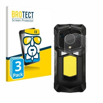 Parte frontale di una confezione del prodotto con il logo del marchio BROTECT. Accanto è raffigurato il dispositivo Ulefone Ar