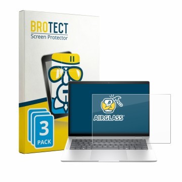 Face avant d’un emballage produit avec le logo de la marque BROTECT. À côté, l’appareil HP EliteBook X G1i 14