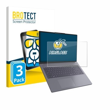 Vorderseite einer Produktverpackung mit dem Markenlogo BROTECT. Daneben ist das Gerät Lenovo IdeaPad Slim 3i Gen 11 16