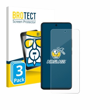 Vorderseite einer Produktverpackung mit dem Markenlogo BROTECT. Daneben ist das Gerät Vivo V60 Lite 5G mit dem zugehörigen Dis