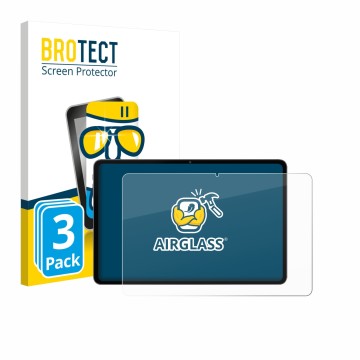 Parte frontale di una confezione del prodotto con il logo del marchio BROTECT. Accanto è raffigurato il dispositivo Alldocube 