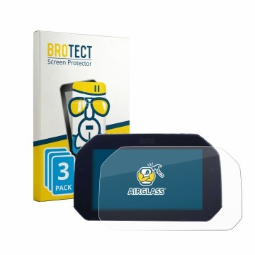 Vorderseite einer Produktverpackung mit dem Markenlogo BROTECT. Daneben ist das Gerät BMW S 1000 XR K69 2024 TFT 6.5