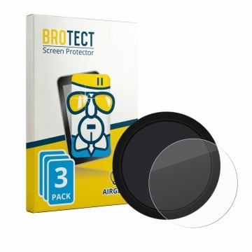 Front side of a product packaging with the brand logo BROTECT. Next to it is the device Shearwater NERD 2 dive computer shown 