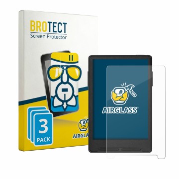 Vorderseite einer Produktverpackung mit dem Markenlogo BROTECT. Daneben ist das Gerät Xteink X3 mit dem zugehörigen Displaysch