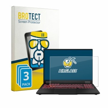 Vorderseite einer Produktverpackung mit dem Markenlogo BROTECT. Daneben ist das Gerät ASUS TUF Gaming F16 FX608 mit dem zugehö