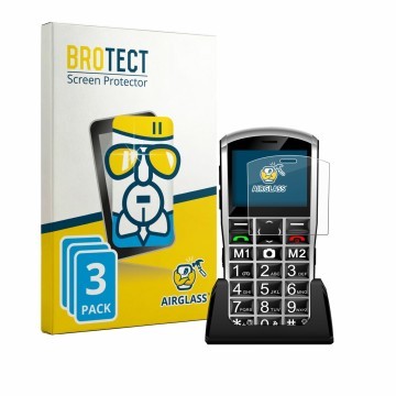 Vorderseite einer Produktverpackung mit dem Markenlogo BROTECT. Daneben ist das Gerät Artfone A400 Pro 4G mit dem zugehörigen 