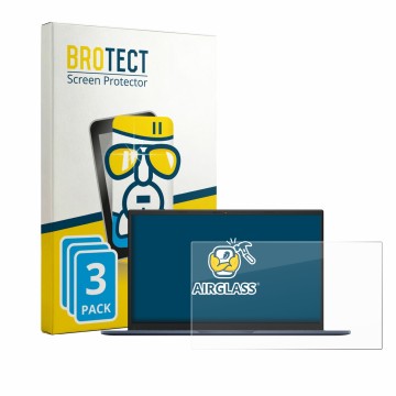 Vorderseite einer Produktverpackung mit dem Markenlogo BROTECT. Daneben ist das Gerät ASUS Vivobook 15 F1504 mit dem zugehörig