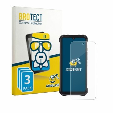 Vorderseite einer Produktverpackung mit dem Markenlogo BROTECT. Daneben ist das Gerät Cubot King Kong Power 5 mit dem zugehöri