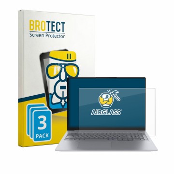 Parte frontale di una confezione del prodotto con il logo del marchio BROTECT. Accanto è raffigurato il dispositivo Lenovo Thi