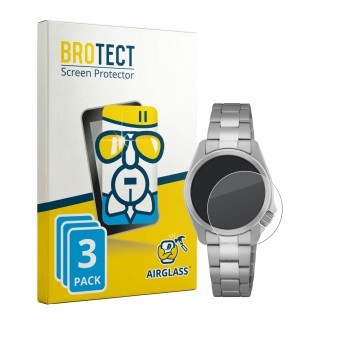 Face avant d’un emballage produit avec le logo de la marque BROTECT. À côté, l’appareil Seiko 5 Sports SRE003K1 (28 mm) est re