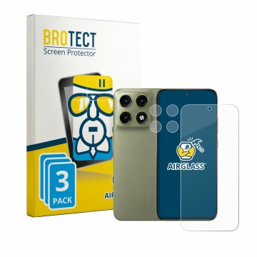 Front side of a product packaging with the brand logo BROTECT. Next to it is the device Motorola Edge 70 Pro (Front+Camera) sh