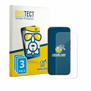 Front side of a product packaging with the brand logo BROTECT. Next to it is the device Honor 600 Pro shown with the correspon
