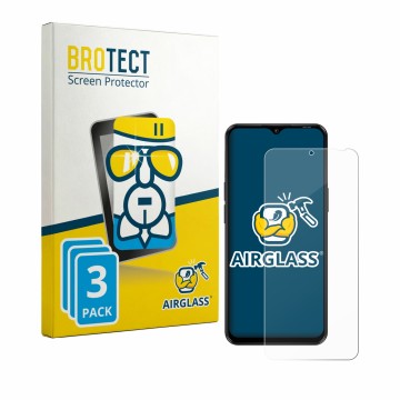 Parte frontale di una confezione del prodotto con il logo del marchio BROTECT. Accanto è raffigurato il dispositivo Blackview 