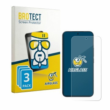 Vorderseite einer Produktverpackung mit dem Markenlogo BROTECT. Daneben ist das Gerät Xiaomi 17T Pro mit dem zugehörigen Displ