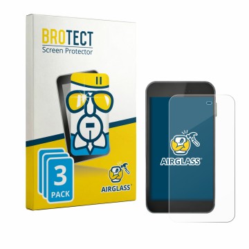 Vorderseite einer Produktverpackung mit dem Markenlogo BROTECT. Daneben ist das Gerät Equil S Patch 300U mit dem zugehörigen D