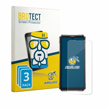 Parte frontale di una confezione del prodotto con il logo del marchio BROTECT. Accanto è raffigurato il dispositivo Doogee S20
