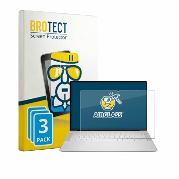 Vorderseite einer Produktverpackung mit dem Markenlogo BROTECT. Daneben ist das Gerät Dell XPS 14 DA14250 mit dem zugehörigen 
