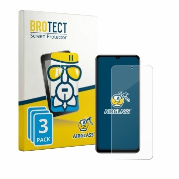 Parte frontal de un envase de producto con el logotipo de la marca BROTECT. Al lado se muestra el dispositivo Invens Halo 5 co
