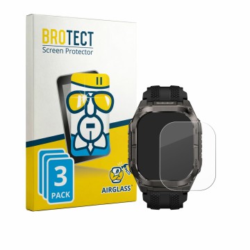 Vorderseite einer Produktverpackung mit dem Markenlogo BROTECT. Daneben ist das Gerät Kospet Tank M4C mit dem zugehörigen Disp