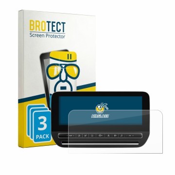 Vorderseite einer Produktverpackung mit dem Markenlogo BROTECT. Daneben ist das Gerät Mercedes-Benz Actros L 2026 mit dem zuge