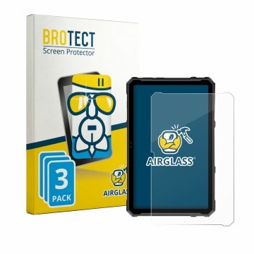 Parte frontal de un envase de producto con el logotipo de la marca BROTECT. Al lado se muestra el dispositivo Ulefone Armor Pa