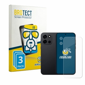 Parte frontale di una confezione del prodotto con il logo del marchio BROTECT. Accanto è raffigurato il dispositivo OnePlus No