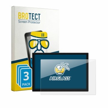 Parte frontal de un envase de producto con el logotipo de la marca BROTECT. Al lado se muestra el dispositivo WetterOnline Hom