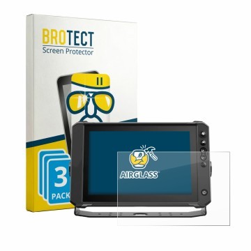Face avant d’un emballage produit avec le logo de la marque BROTECT. À côté, l’appareil Lowrance Elite FS 12 est représenté av