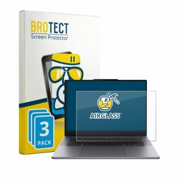 Face avant d’un emballage produit avec le logo de la marque BROTECT. À côté, l’appareil Lenovo Yoga Pro 7i Gen 11 Aura Edition