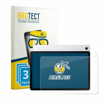 Face avant d’un emballage produit avec le logo de la marque BROTECT. À côté, l’appareil Samsung Galaxy Tab S10 Lite (Avant+Cam