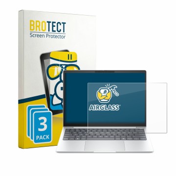 Parte frontal de un envase de producto con el logotipo de la marca BROTECT. Al lado se muestra el dispositivo HP EliteBook 8 G