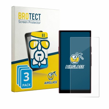 Parte frontale di una confezione del prodotto con il logo del marchio BROTECT. Accanto è raffigurato il dispositivo Hiby R8 II