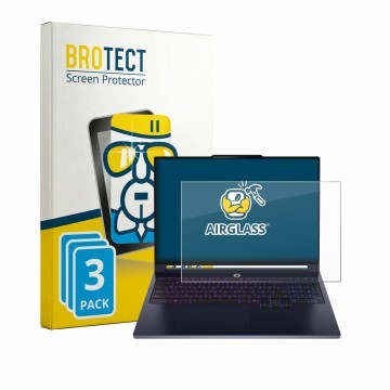 Parte frontale di una confezione del prodotto con il logo del marchio BROTECT. Accanto è raffigurato il dispositivo Lenovo Leg