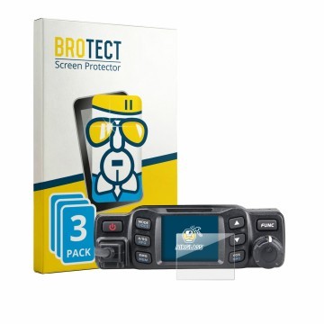 Front side of a product packaging with the brand logo BROTECT. Next to it is the device Albrecht AE 5900 Mini shown with the c