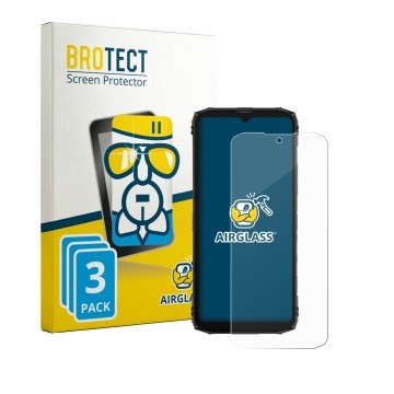 Parte frontale di una confezione del prodotto con il logo del marchio BROTECT. Accanto è raffigurato il dispositivo Doogee Bla