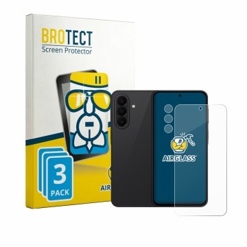 Vorderseite einer Produktverpackung mit dem Markenlogo BROTECT. Daneben ist das Gerät Samsung Galaxy A27 5G (Display+Kamera) m