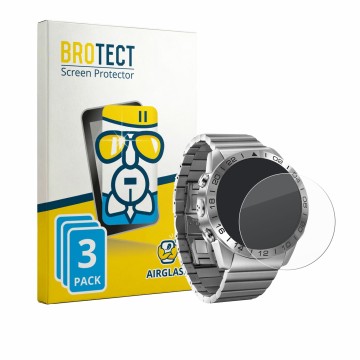 Vorderseite einer Produktverpackung mit dem Markenlogo BROTECT. Daneben ist das Gerät North Edge GAVIA mit dem zugehörigen Dis
