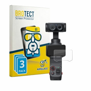 Vorderseite einer Produktverpackung mit dem Markenlogo BROTECT. Daneben ist das Gerät Insta360 Luna Ultra mit dem zugehörigen 