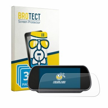 Face avant d’un emballage produit avec le logo de la marque BROTECT. À côté, l’appareil Falcon Mirror Monitor FN-MWCS-M7-R est