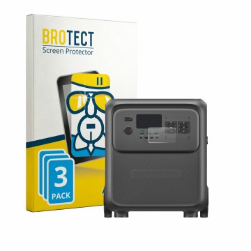 Parte frontale di una confezione del prodotto con il logo del marchio BROTECT. Accanto è raffigurato il dispositivo Bluetti El