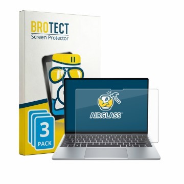 Face avant d’un emballage produit avec le logo de la marque BROTECT. À côté, l’appareil Dell XPS 13 DX13260 2026 est représent