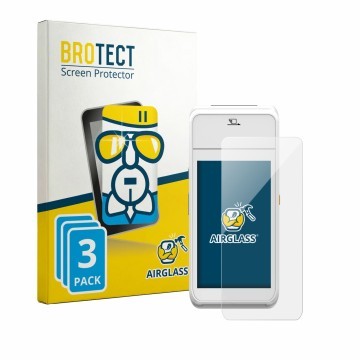Parte frontale di una confezione del prodotto con il logo del marchio BROTECT. Accanto è raffigurato il dispositivo Pax A99 co