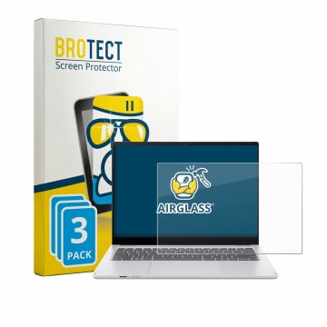 Vorderseite einer Produktverpackung mit dem Markenlogo BROTECT. Daneben ist das Gerät Acer Swift Spin 14 AI mit dem zugehörige