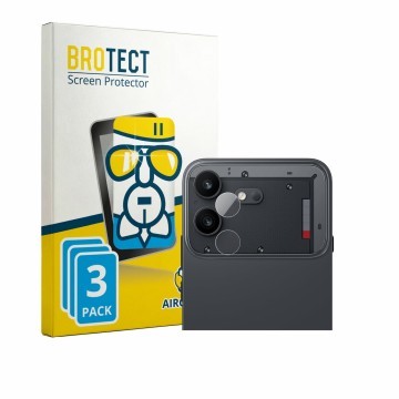 Parte frontal de un envase de producto con el logotipo de la marca BROTECT. Al lado se muestra el dispositivo Nothing Phone (4