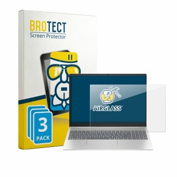 Vorderseite einer Produktverpackung mit dem Markenlogo BROTECT. Daneben ist das Gerät HP Pavilion 16-ag0xxx mit dem zugehörige