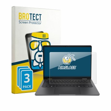 Parte frontal de un envase de producto con el logotipo de la marca BROTECT. Al lado se muestra el dispositivo Dell Pro 7 Serie