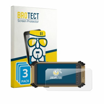 Front side of a product packaging with the brand logo BROTECT. Next to it is the device DT Research DT361DM (Landscape) shown 