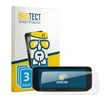 Front side of a product packaging with the brand logo BROTECT. Next to it is the device BMW C 400 GT 10.25